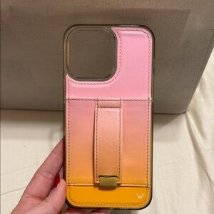 Gradient Pink and Orange Phone Case with Stand
